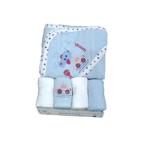 Baby Bath Towel With 4 Face Towels