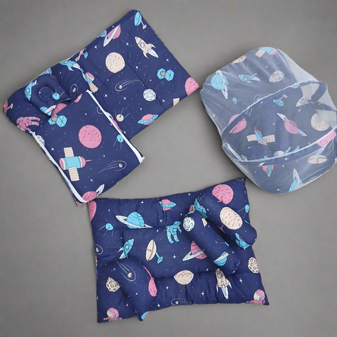 8 Pieces Baby Bedding set Blue planet VOL-10-8