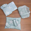 8 Pieces Baby Bedding Set green white stars