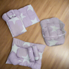 8 Pieces Baby Bedding Set purple white stars - VOL 8