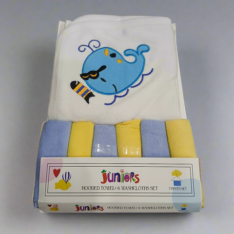 Baby Bath Towel With 6 Face Towels
