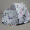 Mosquito Net white multi colour leaf