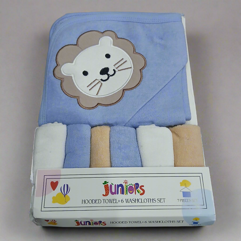 Baby Bath Towel With 6 Face Towels