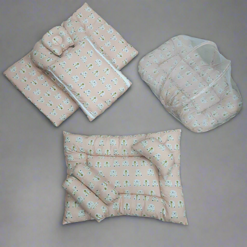 8 Pieces Baby Bedding Set  Pink Tiger VOL-18-8