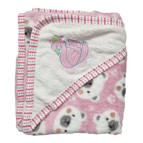 Hooded Warm Wrapping Sheet Bear