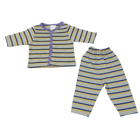 Night Suit purple yellow Grey lining