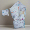 Bow Hearts Ribbon Carry Nest white unicorn