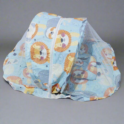 Mosquito Net sky blue lion