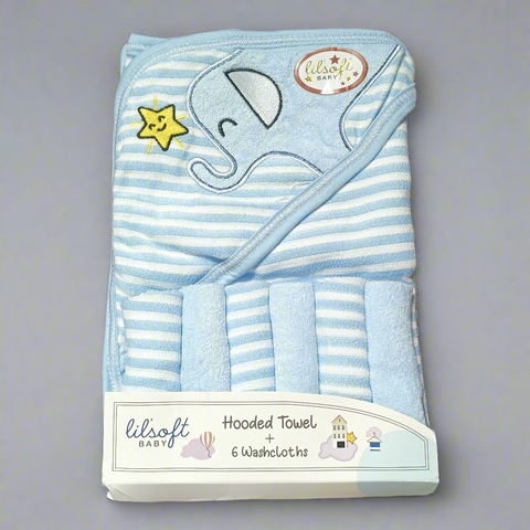 Baby Bath Towel With 6 Face Towels