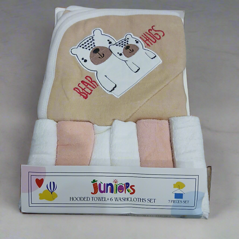 Baby Bath Towel With 6 Face Towels