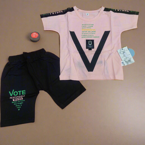 Baby Suit For Summer V Pink
