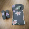 Carry Nest With Pillows Grey Flowers