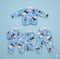 Six pieces Baby Suit For Winter blue bear