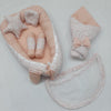 8 pieces snuggle Bed orange white leafs