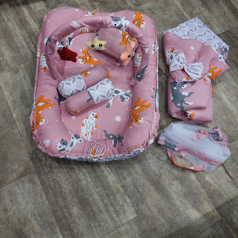 6 Pieces Rattle snuggle peach cats