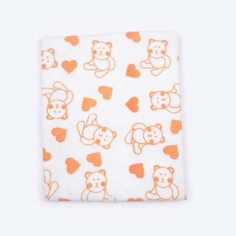 Diaper Changing Sheet White orange Bear