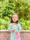 Baby dress for summer green multi flowers