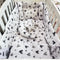 8 Pieces Cot Set white hearts