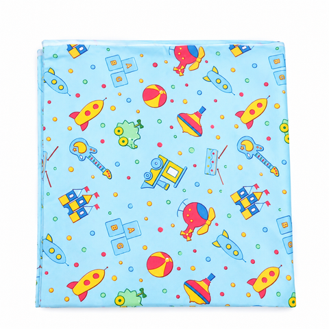 Diaper Changing Sheet Blue Rocket Helicopter