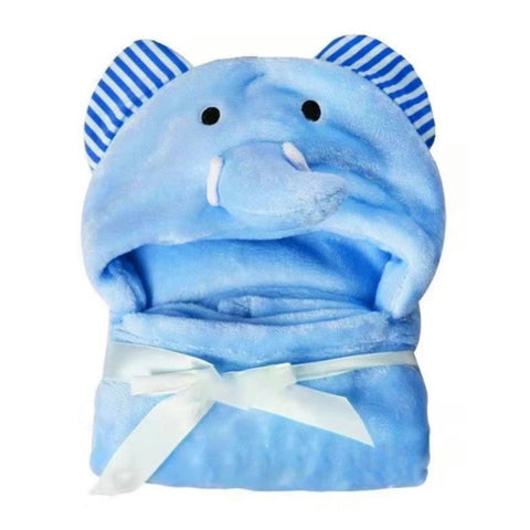 Blanket Shawl Blue Elephant
