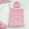 7 Pieces Baby Bedding Set Velvet pink snowman VOL-1-8