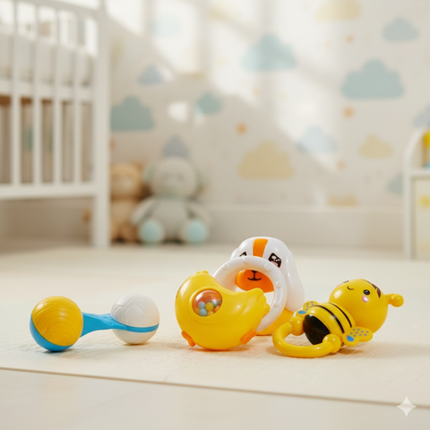 4 Pieces Rattle Set