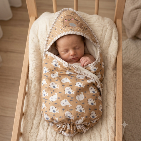 Hooded Warm Wrapping Sheet Fish