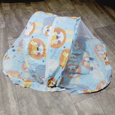 Mosquito Net sky blue lion