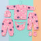 Six pieces Baby Suit For Winter Pink sheep