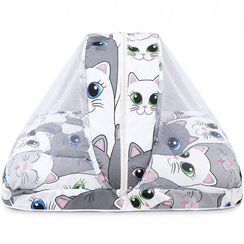 Mosquito Bed Net - Grey Cat