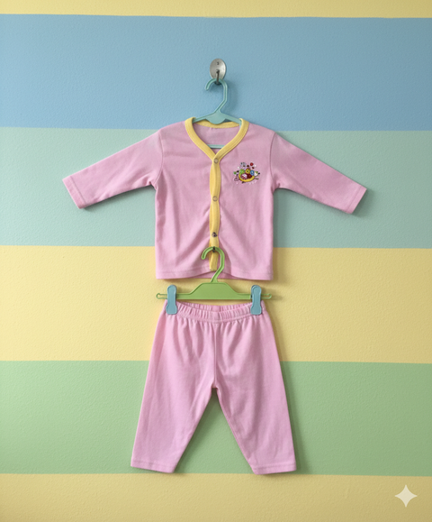 Night Suit Yellow Pink