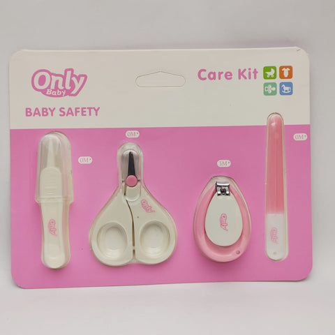 4 Pieces Baby Care Kit - pink