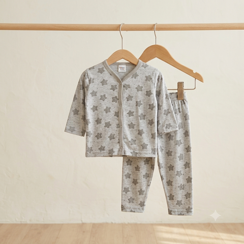 Night Suit blue Grey Stars