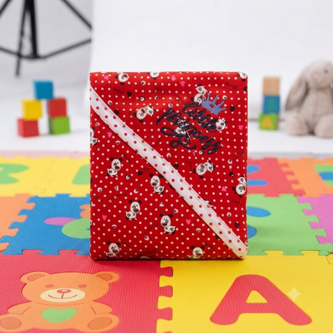 Hooded Warm Wrapping Sheet polka puppy