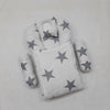 CARRY NEST WITH PILLOWS - WHITE GREY STARS