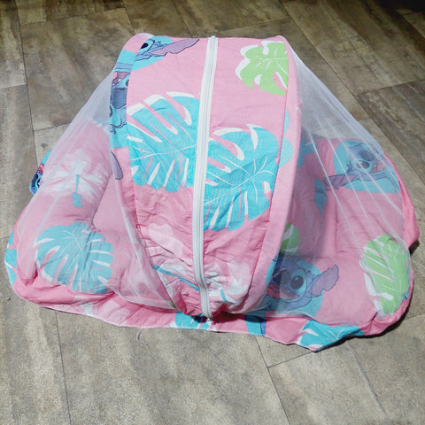 Mosquito Net pink leafs
