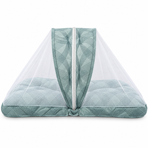 Mosquito Bed Net - Green Texture Design