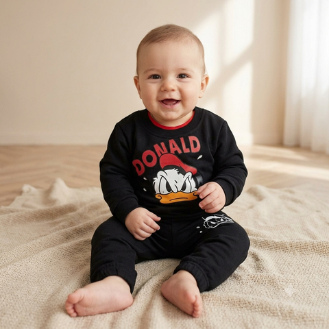 Warm Baby Track Suit Donald (3 to 12 months) Black