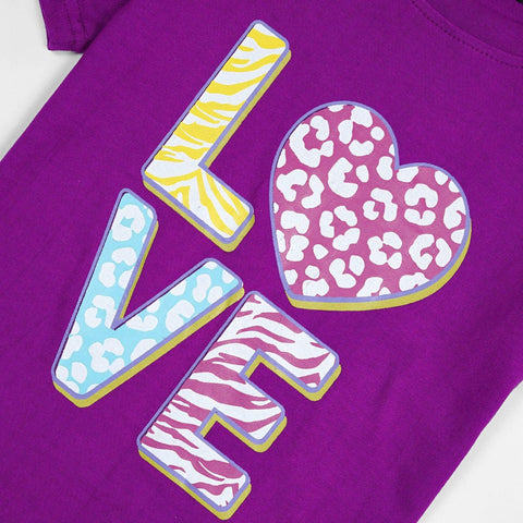 Love summer Tee purple