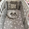 8 Pieces Cot Set Grey star moon
