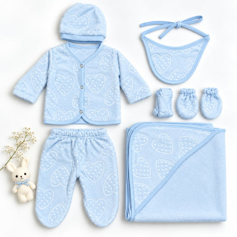 8 Pieces Winter Starter Set Hearts Blue