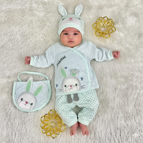 4 Pieces Baby Suits For Summer princess rabbit