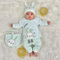 4 Pieces Baby Suits For Summer princess rabbit