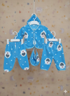 Five pieces Baby Suit For Winter blue bear hearts
