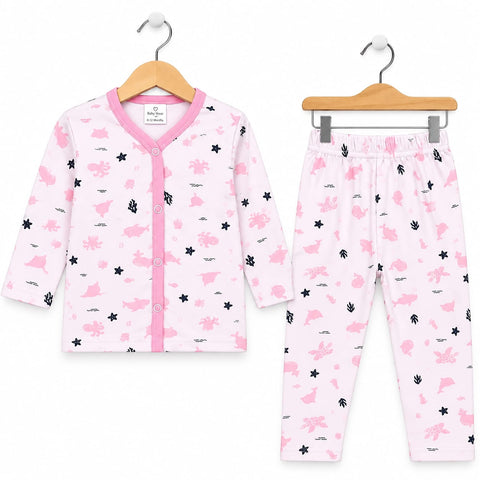 Night suit jersey pink Fish Octopus