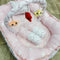 6 Pieces Rattle snuggle pink stars