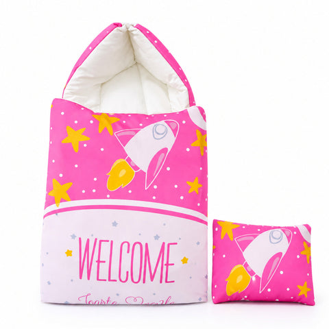 Carry Nest With Head pillow Pink Rocket
