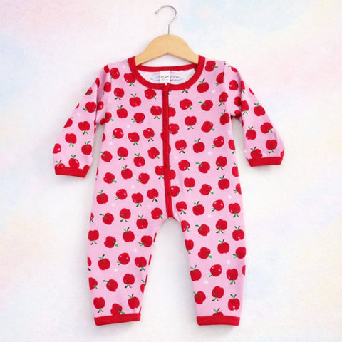 Baby Romper jersey Pink Red Apple