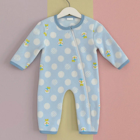 Baby Romper For Winter Blue penguin