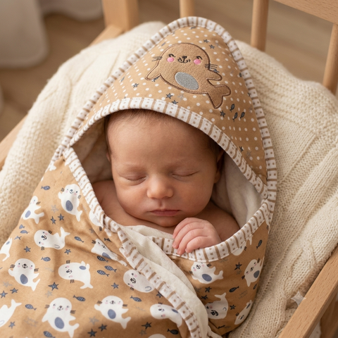 Hooded Warm Wrapping Sheet Fish